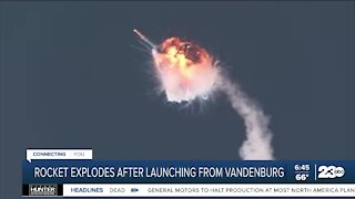Rocket explodes after launching from Vandenburg