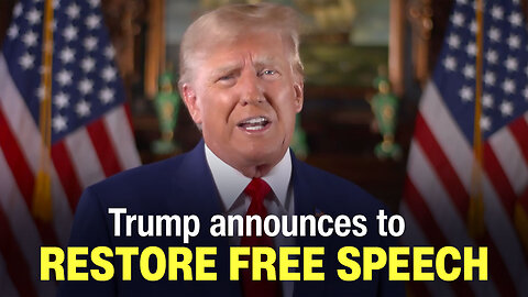 Trump Will Restore Free Speech! - Mega Announcement