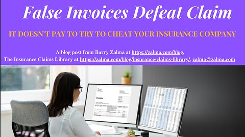 False Invoices Defeat Claim