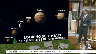 3 News Now meteorologist Mark Stitz shows the planetary parade
