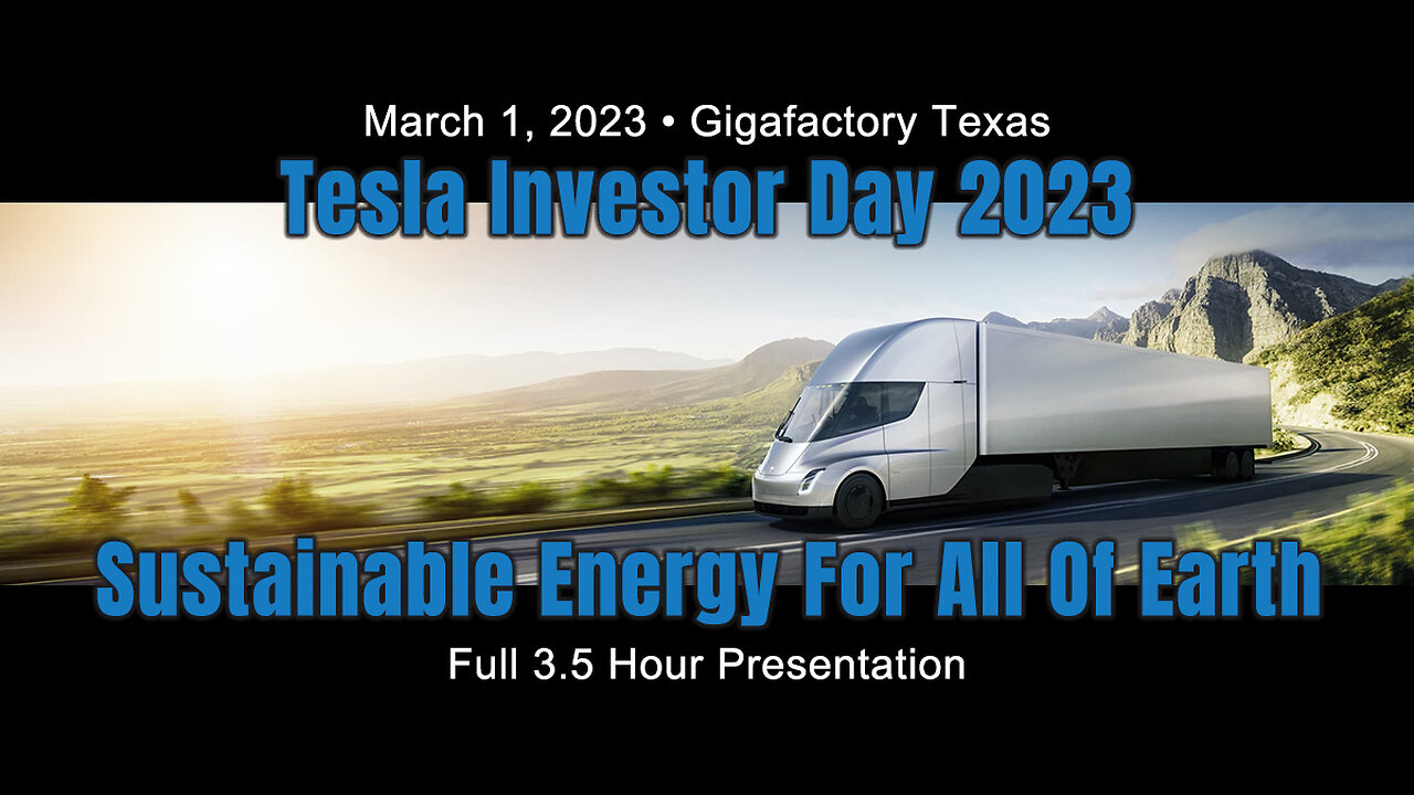 Tesla Investor Day 2023 Master Plan 3 Sustainable Energy For All Of