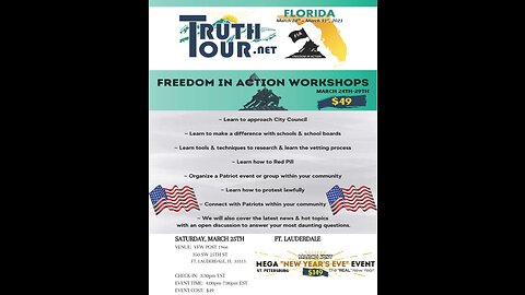 FLORIDA THE TRUTH TOUR IS HEADED YOUR WAY - MARCH 24TH - 31ST