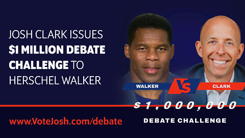 Josh Clark Issues $1 Million Debate Challenge to Herschel Walker