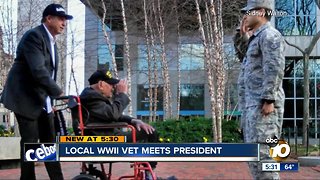 Local WWII vet meets President Trump