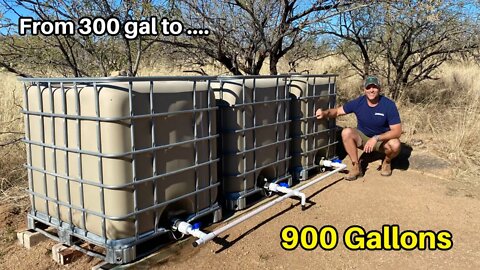 Rainwater Harvesting Wildlife Waterer UPGRADE - 300 to 900 gallons