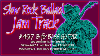 497B ROCK BALLAD Jam Track for BASS GUITAR