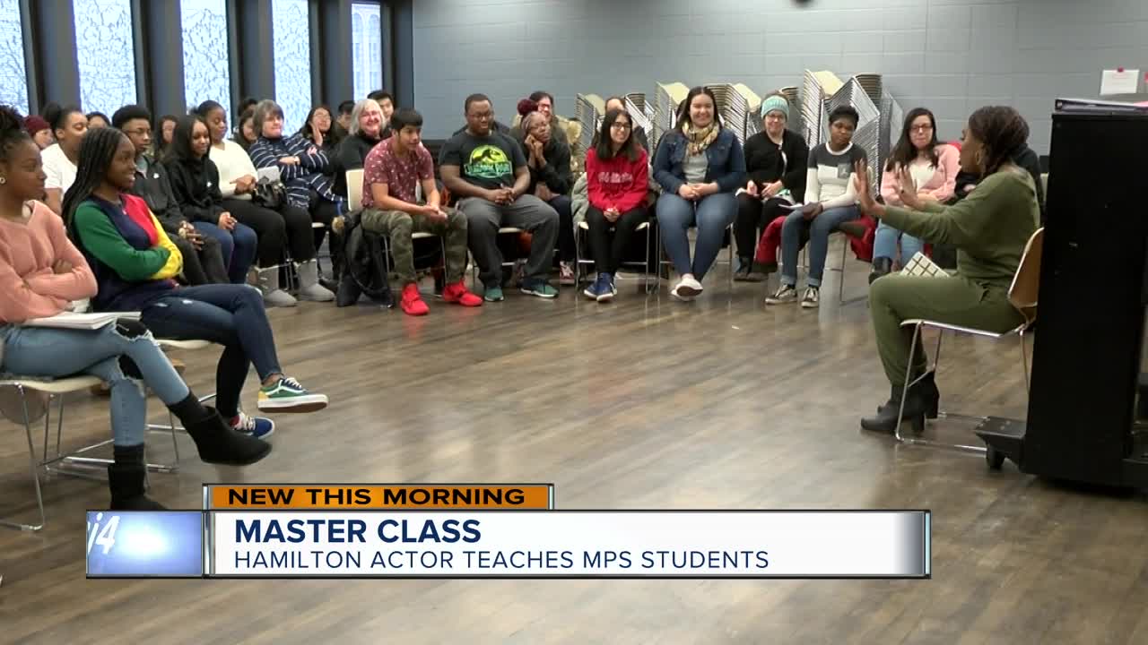 'Hamilton' actress hosts master class for high school theater students
