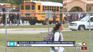 Schools on lockdown after nearby shooting