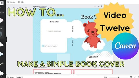 Canva book cover tutorial. How to create a simple children's book cover in canva Video 12 #canva