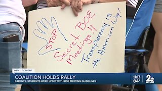 Baltimore County Parent Student Coalition holds rally about BOE meeting