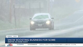 Snow boosting business for some in Baltimore County