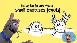 How to Draw Two Small Cactuses (Cacti)