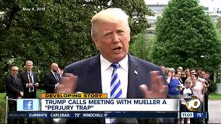 Trump calls meeting with Mueller a "perjury trap"