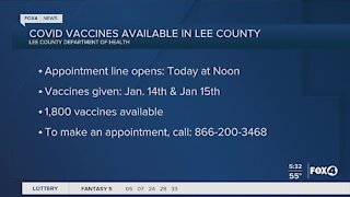 Lee County vaccine appointments available