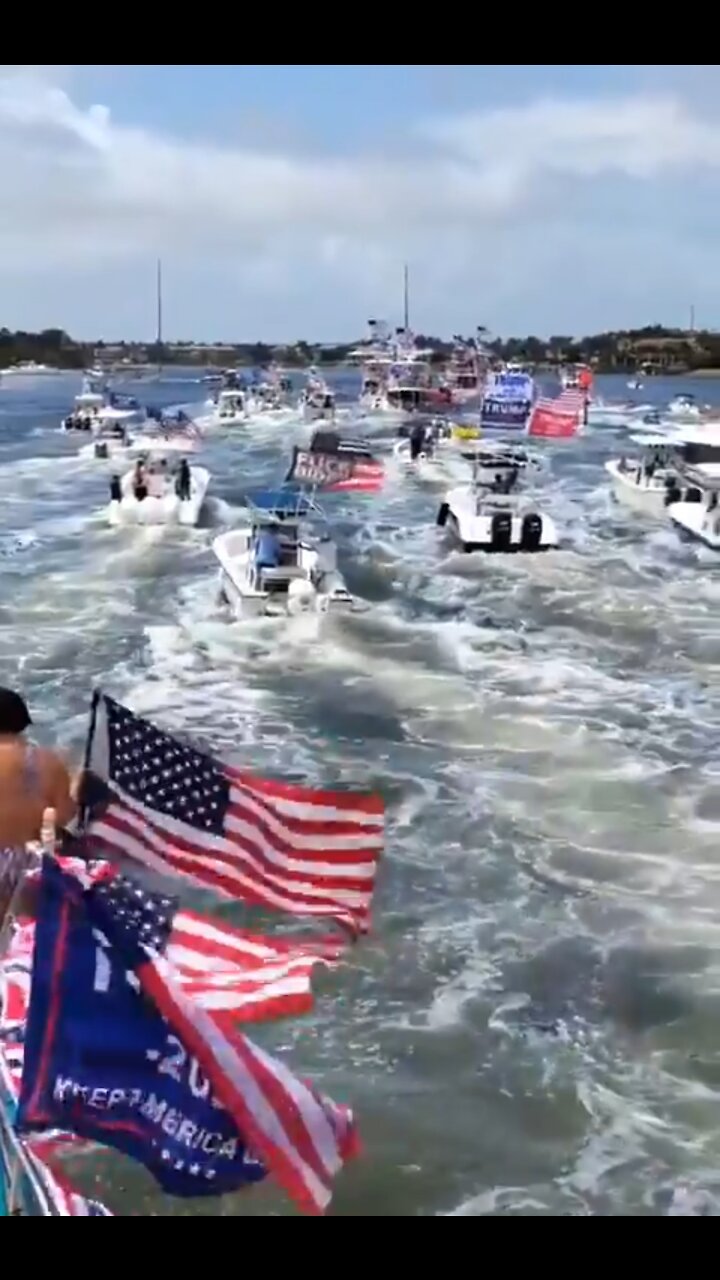 Trump Memorial Day Boat Parade in Jupiter, Florida