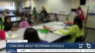 Concerns about reopening schools