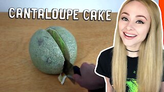 Artist makes a hyperrealistic cantaloupe cake