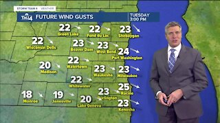 Temps rise back into the 20s on Tuesday