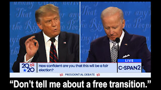 Trump Lays into Biden when Asked about a Transition of Power