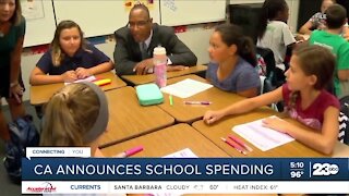 California announces school spending plan