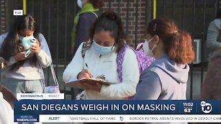San Diegans weigh in on masking