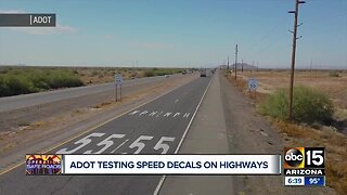 ADOT testing new road speed decals to help slow down drivers
