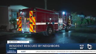 Chula Vista resident rescued from fire