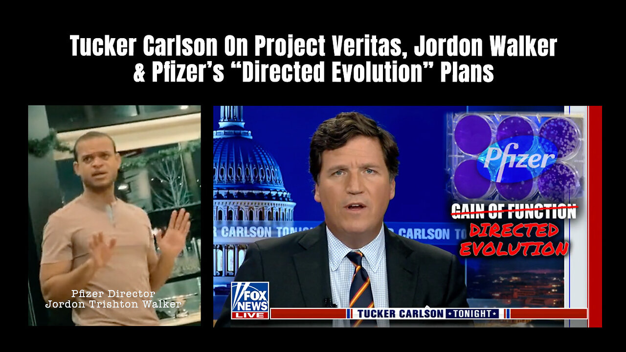 Tucker Carlson On Project Veritas, Jordon Walker Pfizer’s “Directed Evolution” Plans