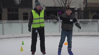 Sk8 Coalition helps children learn how to ice skate at Indian Creek Plaza in CaldwellSk8 Coalition helps children learn how to ice skate at Indian Creek Plaza in Caldwell