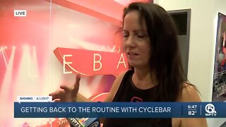 Spin class helping parents start new fitness routines