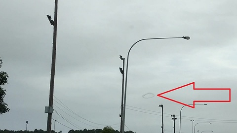 Strange mysterious smoke ring above Australian city