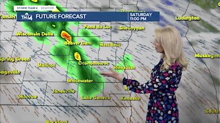 Chance for scattered showers Saturday night