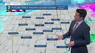Freezing rain moving across Green Country