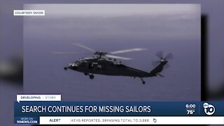Search for missing sailors continues
