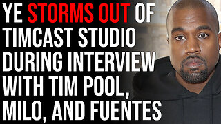 Ye STORMS OUT Of Timcast Studio During His Interview With Tim Pool, Milo, and Fuentes