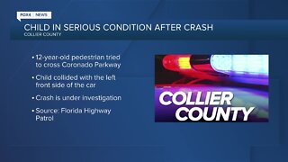 Child in serious condition after a crash in Collier
