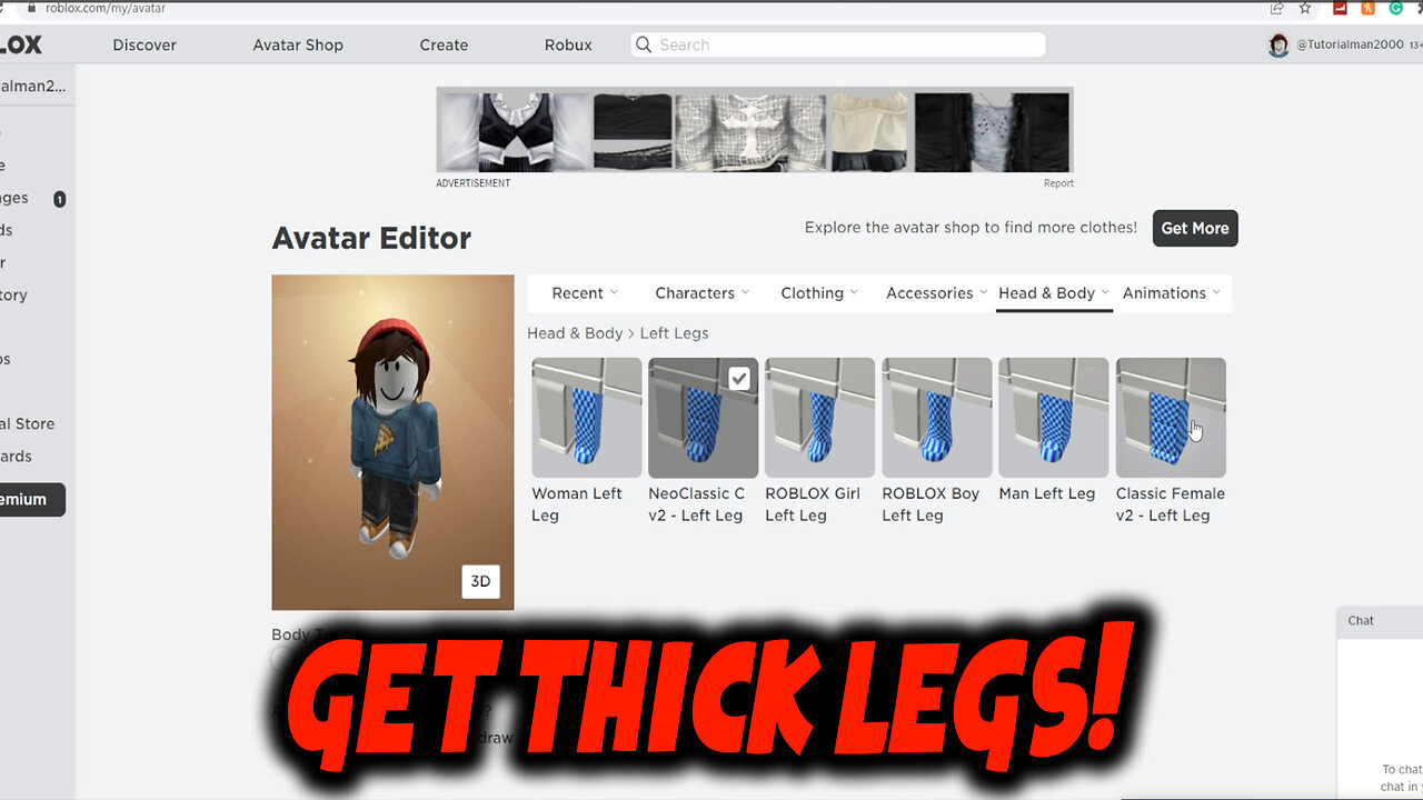How to Get Thick Legs in Roblox