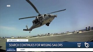 Search continues for five missing sailors after helicopter crash