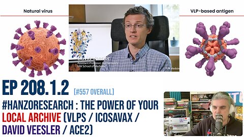 Ep 208.1.2: #HanzoResearch: The power of your local archive (VLPs / Icosavax / David Veesler / ACE2)