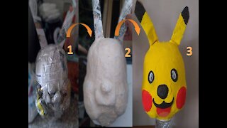 make a mask head Pikachu