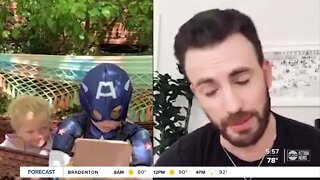 Chris Evans sends special gift to boy who protected sister from dog attack