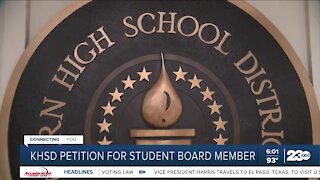 KHSD petition for student board member