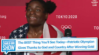BEST Thing You'll See Today—Patriotic Olympian Gives Thanks to God and Country After Winning Gold
