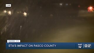 Rain continues in Pasco County as Eta moves over Tampa Bay