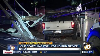 Driver leads chase, takes down power poles