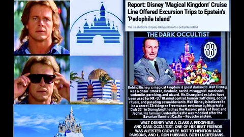KGB Walt Disney 33 Degree Freemason Adolf Hitler Friend Disney Cruise To Epstein Island Adrenochrome