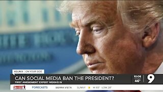 Can Facebook and Twitter ban the president?