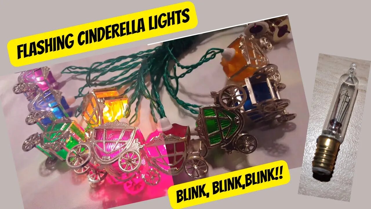 Set of 20 PIFCO Cinderella Christmas Lights with Flasher Bulb