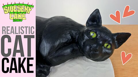 How to make a realistic black cat cake
