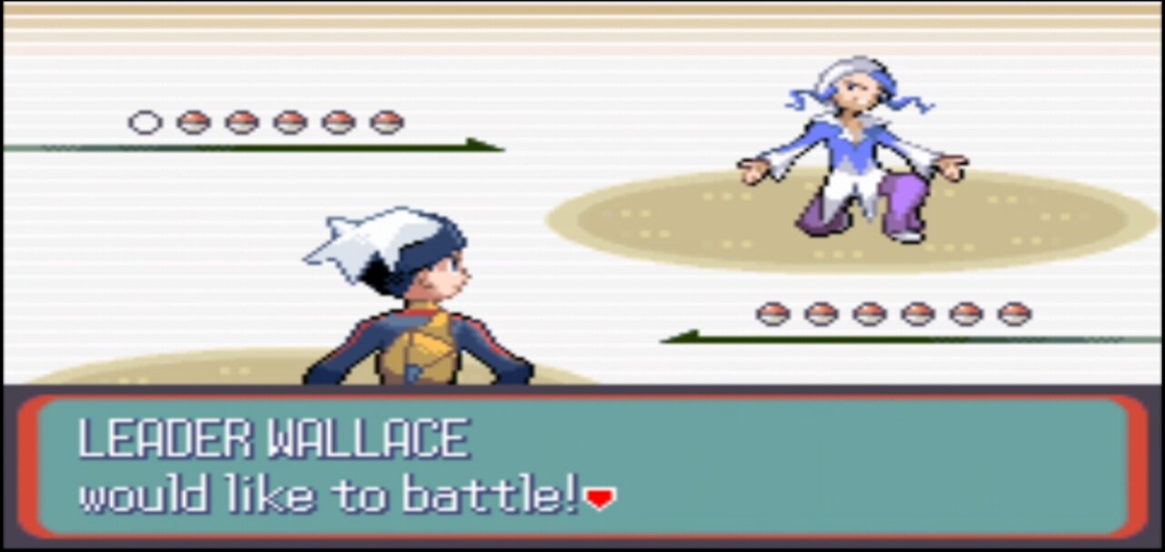 Pokemon Sapphire Sootopolis Gym Leader Battle Wallace